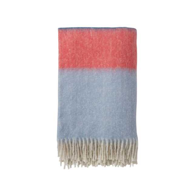 Land & Shore Landscape Woven Throw, Blue/Red - image 1