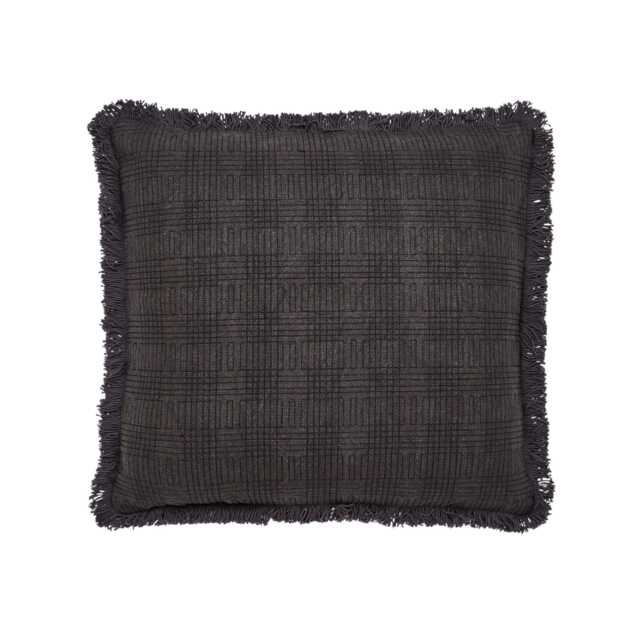 Bedeck of Belfast Kadeen Cushion 50cm x 50cm, Charcoal & Silver
