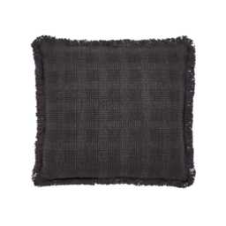 Bedeck of Belfast Kadeen Cushion 50cm x 50cm, Charcoal & Silver