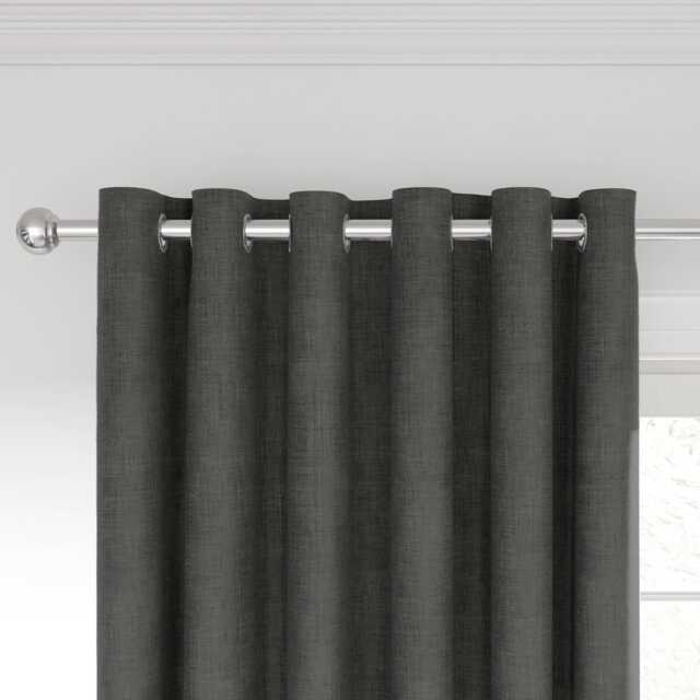 "Nalu Nicole Scherzinger Kalo Lined Curtains 66"" x 90"", Charcoal" - image 1