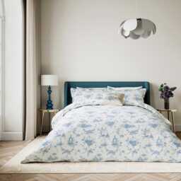 V&A Garden Of Love Double Duvet Cover Set, Blue - thumbnail 2