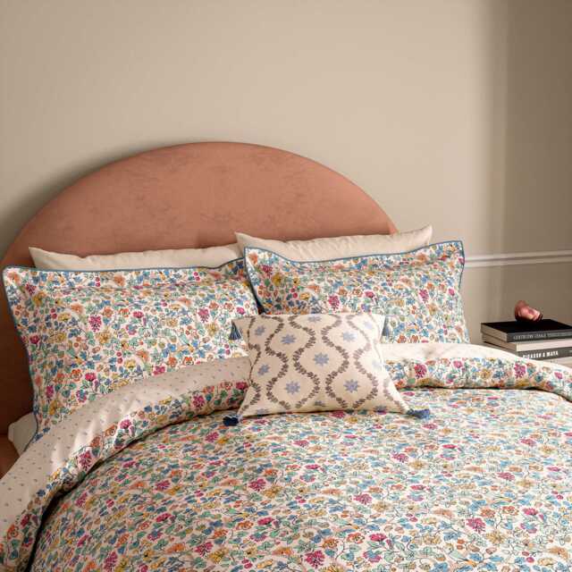 V&A Bountiful Garden Double Duvet Cover SET, Blue - image 1