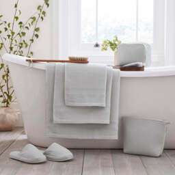 Murmur Spa Collection Waffle Hand Towel, Cloud Grey - thumbnail 2
