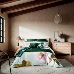 Ted Baker Gardenia Floral Double Duvet Cover Set, Mint - thumbnail 2