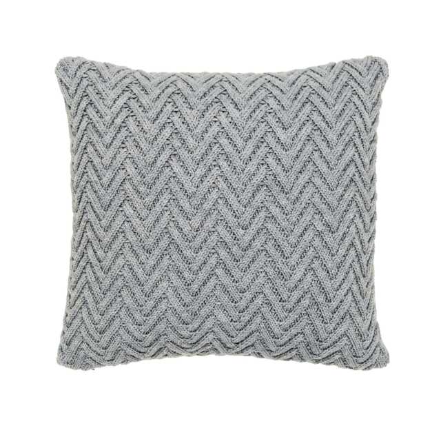 Murmur Harris Chunky Knit Cushion 50cm x 50cm, Cloud Grey - image 1