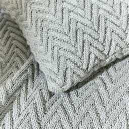 Murmur Harris Chunky Knit Cushion 50cm x 50cm, Cloud Grey - thumbnail 2