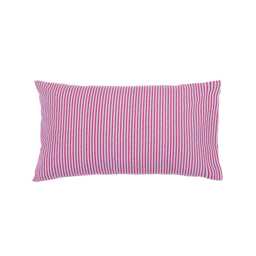 Land & Shore Rowallane Pair of Standard Pillowcases, Blue/Red - thumbnail 1