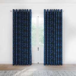 "Helena Springfield Simply Scandi Leni Lined Curtains 90"" x 72"", Blue"
