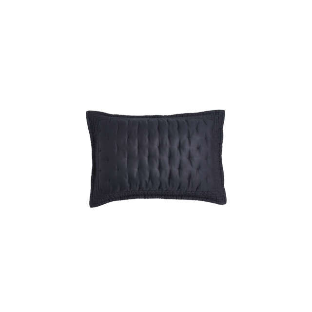 Donna Karan Essential Quilted Standard Pillowcase, Black - image 1