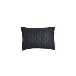 Donna Karan Essential Quilted Standard Pillowcase, Black - thumbnail 1