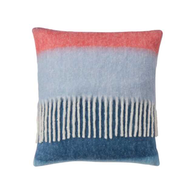 Land & Shore Landscape Cushion 45cm x 45cm, Blue/Red - image 1