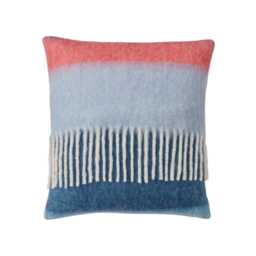 Land & Shore Landscape Cushion 45cm x 45cm, Blue/Red - thumbnail 1