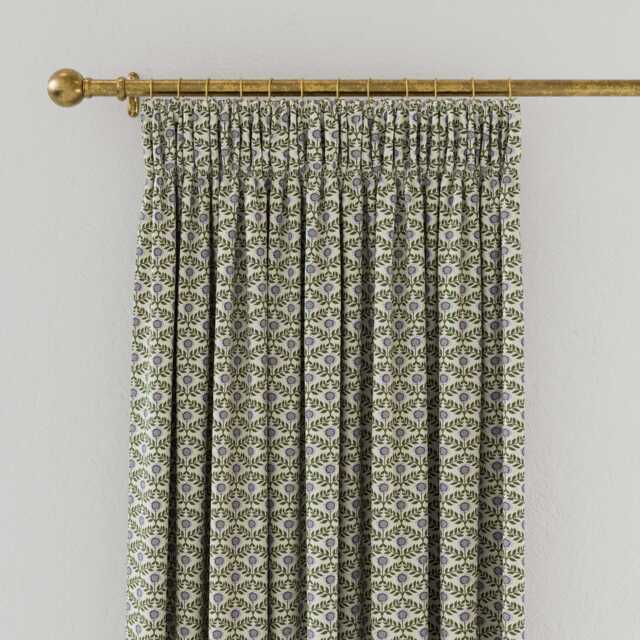 "Joules Floral Foulard Lined Curtains 90"" x 72"", Creme/Multi" - image 1