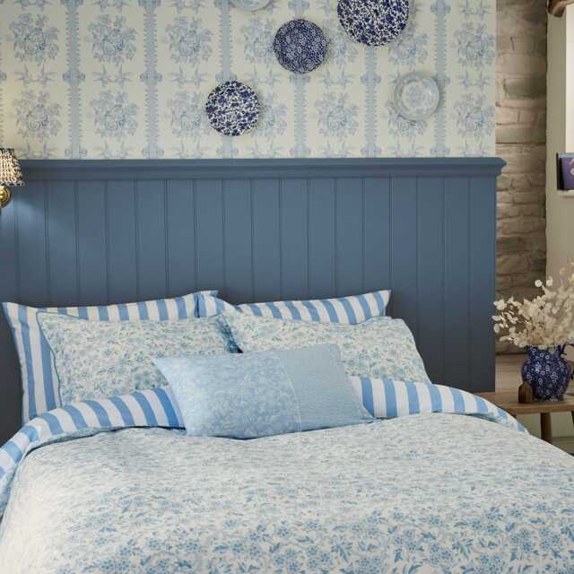 Burleigh x Bedeck of Belfast Arden Single Duvet Cover Set, Light Blue - image 1