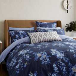 Bedeck of Belfast Nahla Pair of Standard Pillowcases, Cobalt Blue & Navy - thumbnail 2