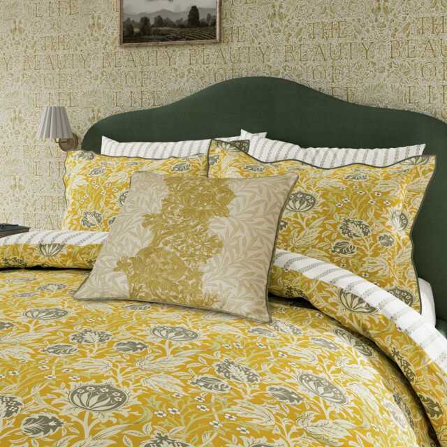 Morris & Co X Emery Walker Elmcote Single Duvet Cover Set, Sunflower - image 1