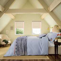 Joules Earlsford Foulard Embroidery Single Duvet Cover SET, Blue - thumbnail 2