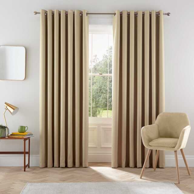 "Helena Springfield Eden Lined Curtains 66"" x 54"", Linen" - image 1