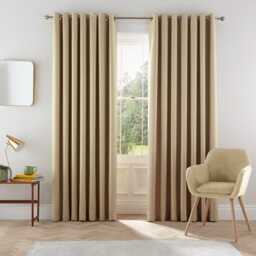 "Helena Springfield Eden Lined Curtains 66"" x 54"", Linen" - thumbnail 1