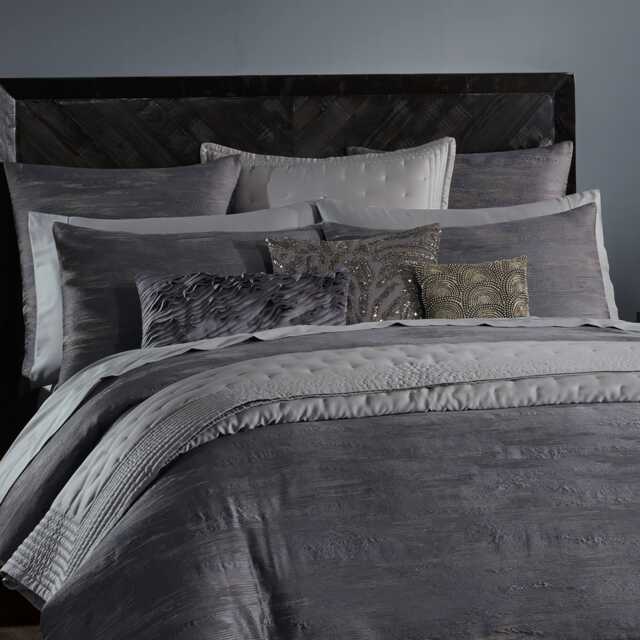 Donna Karan Gravity Double Duvet Cover, Charcoal - image 1