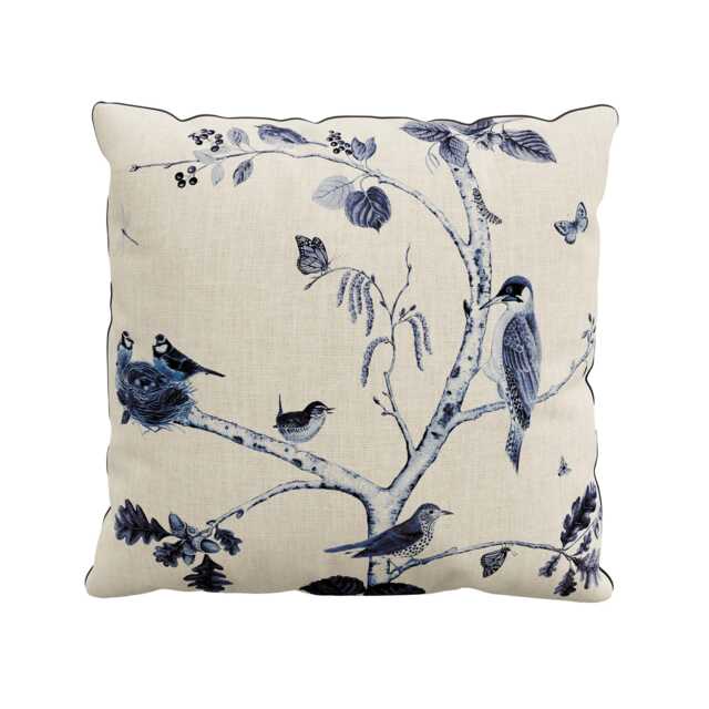 Sanderson Woodland Chorus Cushion 45cm x 45cm, Blue Grey - image 1