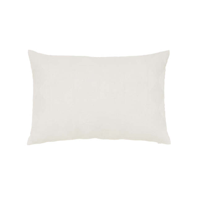 Murmur Lena Embroidered Cushion 60cm x 40cm, White - image 1