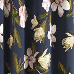 "Ted Baker Opal Floral Lined Curtains 90"" x 90"", Navy" - thumbnail 1