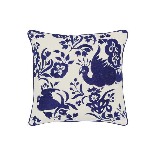 Burleigh x Bedeck of Belfast Calico Cushion 50cm x 50cm, Blue - image 1