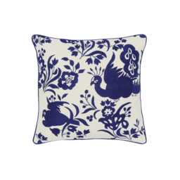 Burleigh x Bedeck of Belfast Calico Cushion 50cm x 50cm, Blue - thumbnail 1