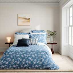 Bedeck of Belfast Zayda Super Kingsize Duvet Cover Set, Chambray Blue - thumbnail 2