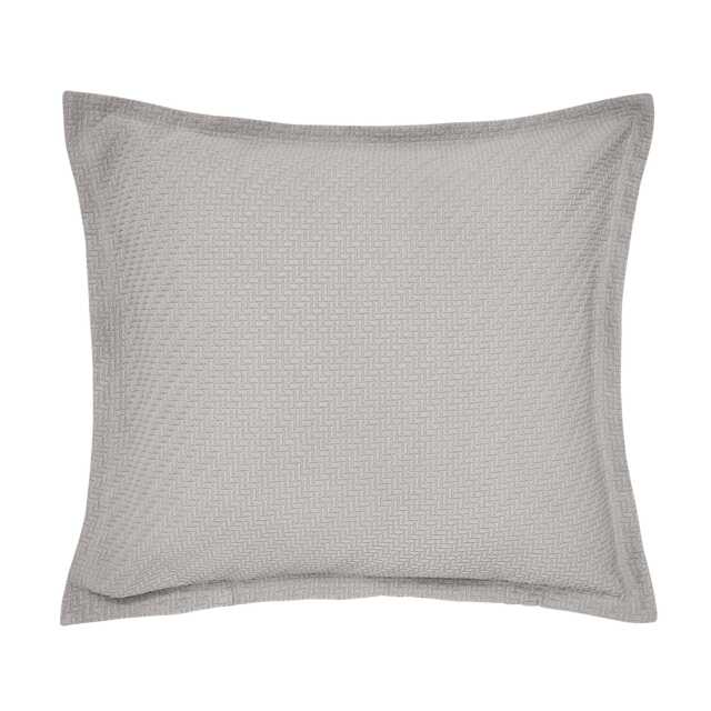 Bedeck of Belfast Fine Linens Andaz Sham Pillowcase, Silver - image 1