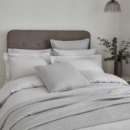 Bedeck of Belfast Fine Linens Andaz Sham Pillowcase, Silver - thumbnail 2