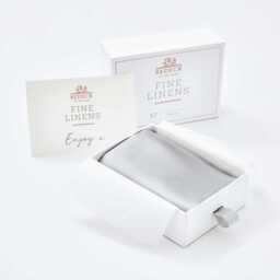 Bedeck of Belfast Fine Linens Silk Standard Pillowcase, Silver - thumbnail 1