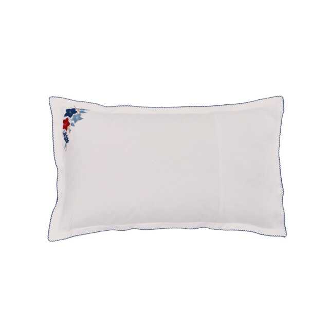 Land & Shore Fia Pair of Oxford Pillowcases, Blue/Red - image 1
