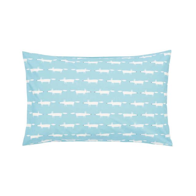 Scion Mr Fox Standard Pillowcases, Teal - image 1