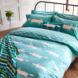 Scion Mr Fox Standard Pillowcases, Teal - thumbnail 2