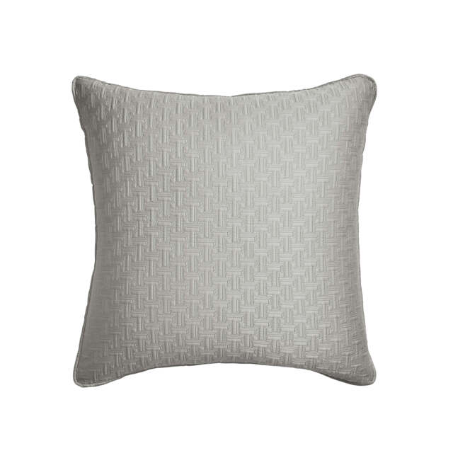 Ted Baker T Quilted Sham Pillowcase, Silver - image 1