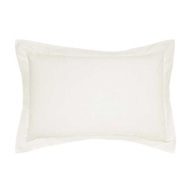Helena Springfield Plain Dye, 50/50 Percale, Oxford Pillowcase, Ivory