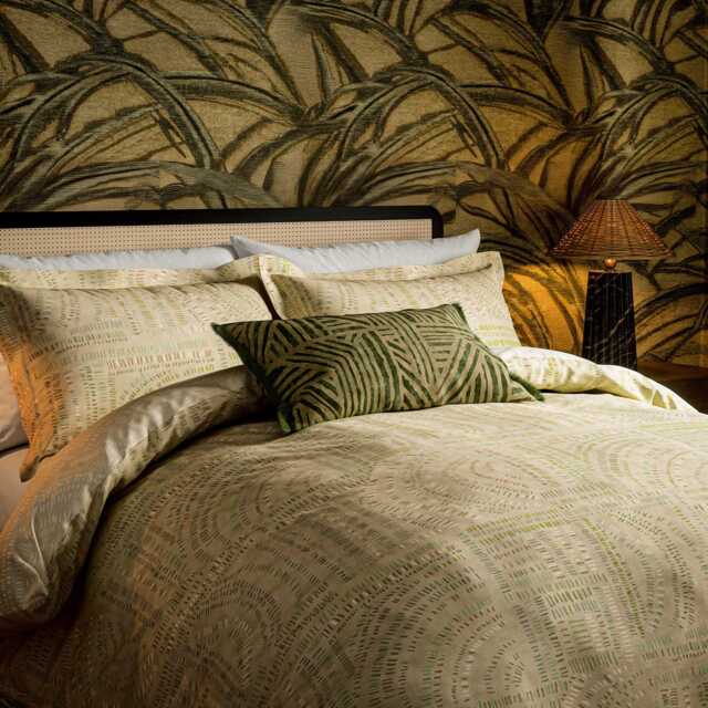 Harlequin Frescoes Super Kingsize Duvet Cover SET, Sandstone & Olivine - image 1