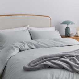 Helena Springfield Brushed Cotton Kingsize Duvet Cover SET, Silver - thumbnail 1