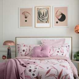 Ted Baker Cabana Kingsize Duvet Cover SET, Pink