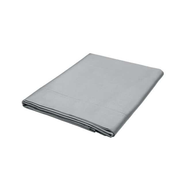 Bedeck of Belfast Fine Linens 600 Thread Count Egyptian Cotton Single Flat Sheet, Grey - image 1