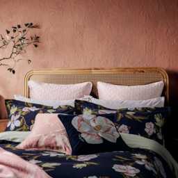 Ted Baker Opal Floral Double Duvet Cover Set, Navy - thumbnail 1