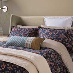 Bedeck of Belfast Avero Pair of Standard Pillowcases, Teal - thumbnail 2
