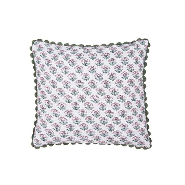 Joules Indienne Blockprint Cushion 45cm x 45cm, Khaki - image 1