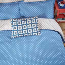 Land & Shore Sora Pair of Standard Pillowcases, Blue - thumbnail 2