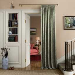 "Joules Twilight Ditsy Lined Curtains 90"" x 72"", Green" - thumbnail 2