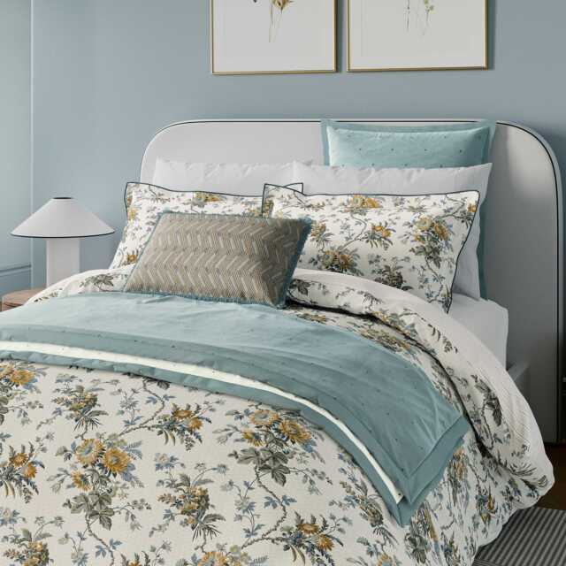Bedeck of Belfast Sybil Single Duvet Cover SET, Duck Egg - image 1