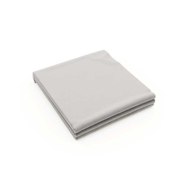 Bedeck of Belfast 200 Thread Count Plain Dye Double Flat Sheet, Grey - image 1