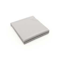 Bedeck of Belfast 200 Thread Count Plain Dye Double Flat Sheet, Grey - thumbnail 1